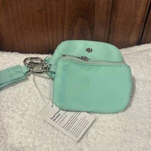 Lululemon Athletica Light Green Dual Pouch Wristlet
